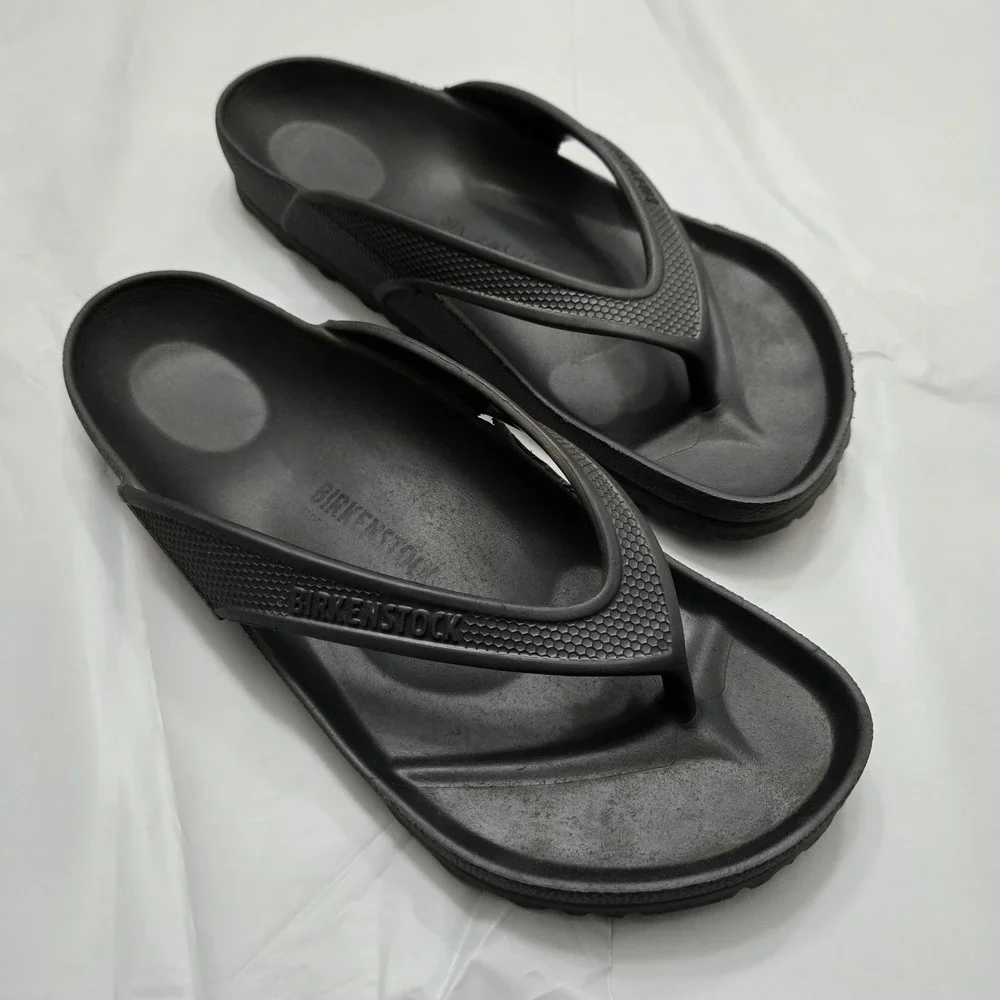 Birkenstock Honolulu EVA Flip Flop Women 9 Black Beach Pool Sandal Lightweight